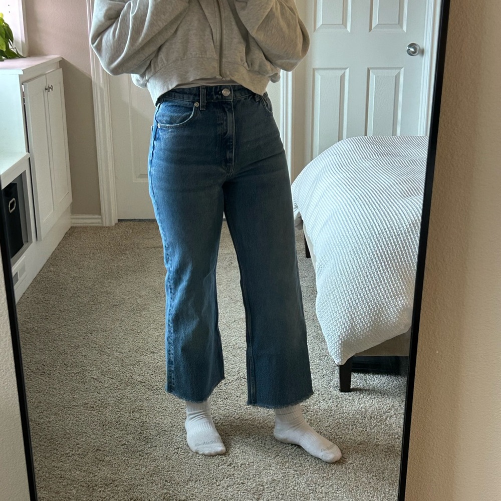 Zara High Rise Wide Leg Jeans